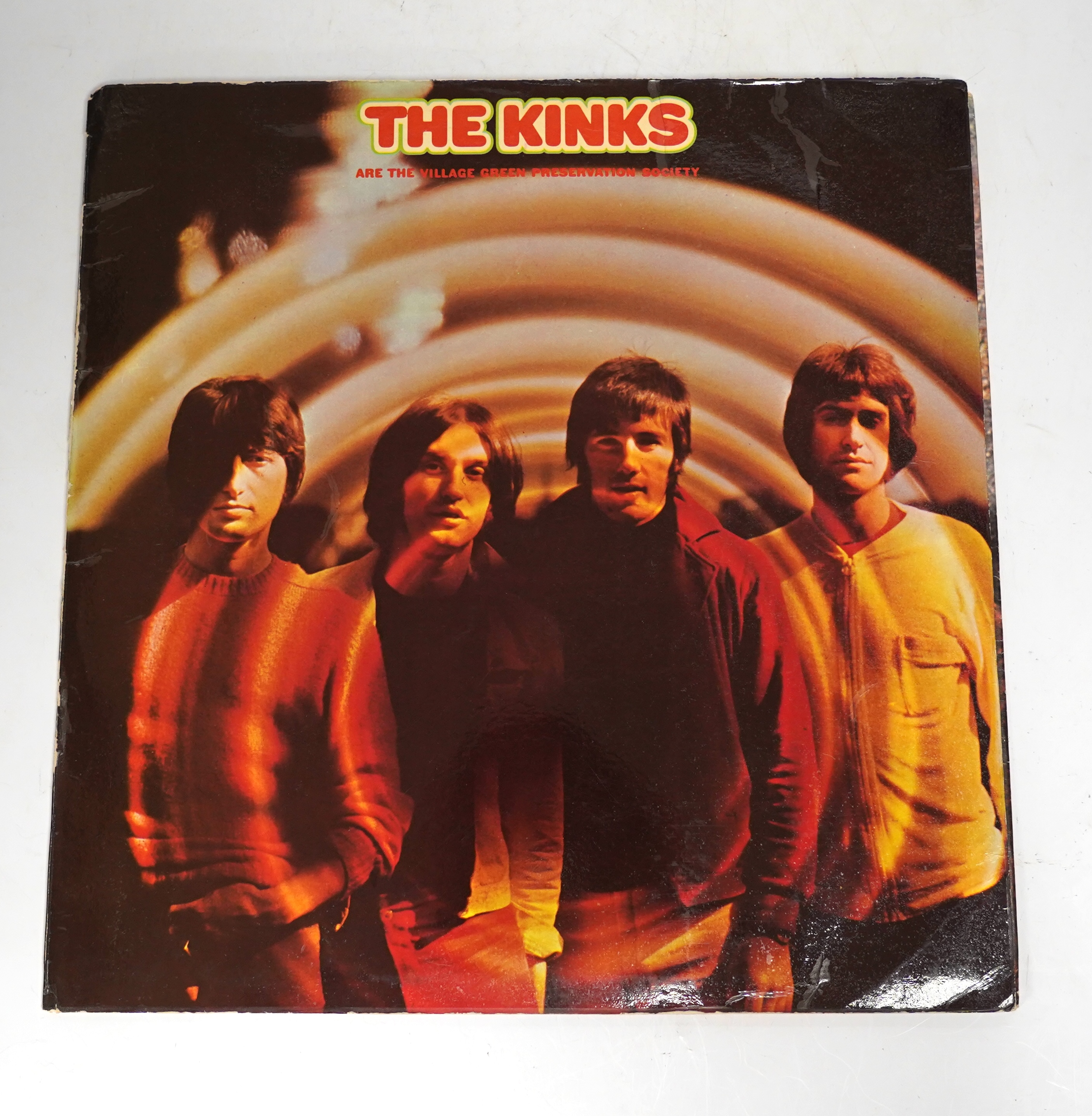 The Kinks LP record album; Are the Village Green Preservation Society, in Mono on blue and black Pye label, NPL.18233